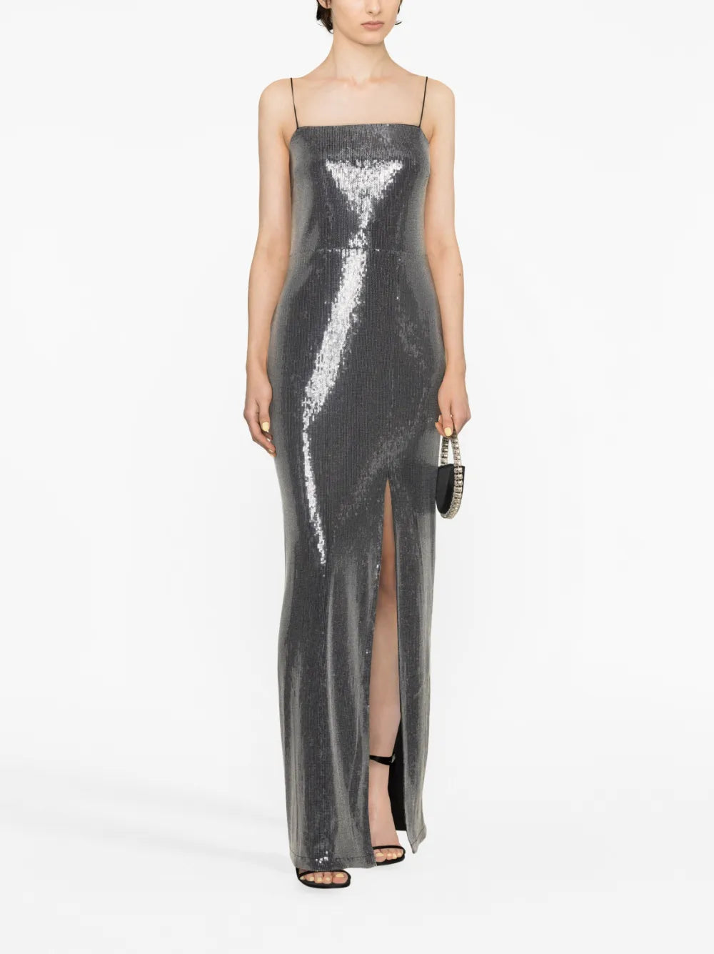 Sequin-Embellished Long Dress