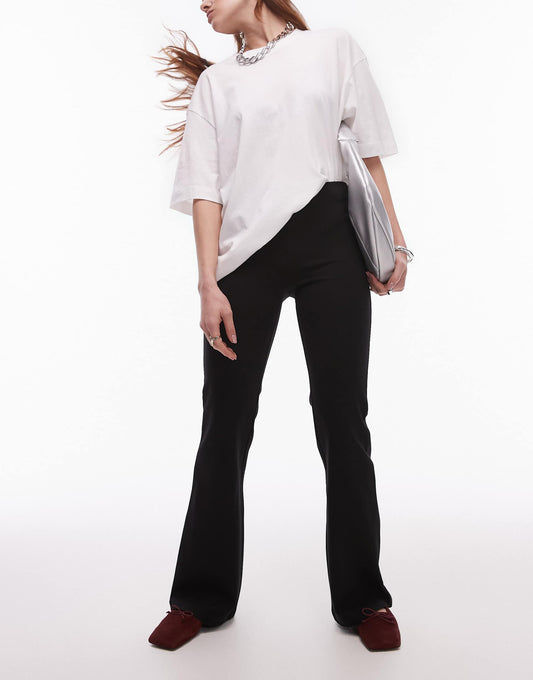 Fitted High Waist Flare Trouser