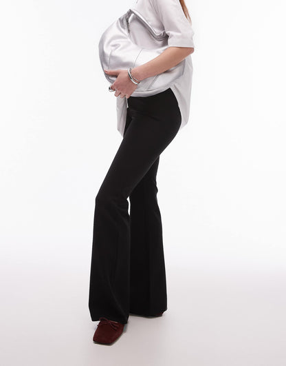Fitted High Waist Flare Trouser