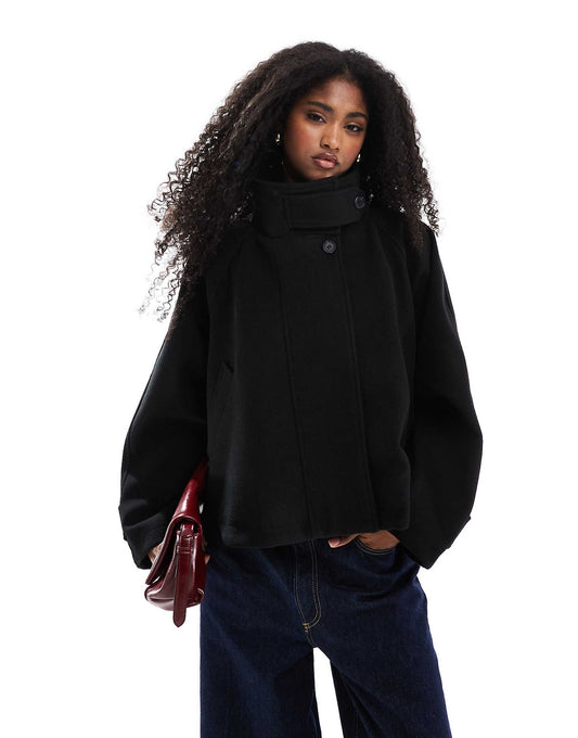 Cropped Cape Formal Coat