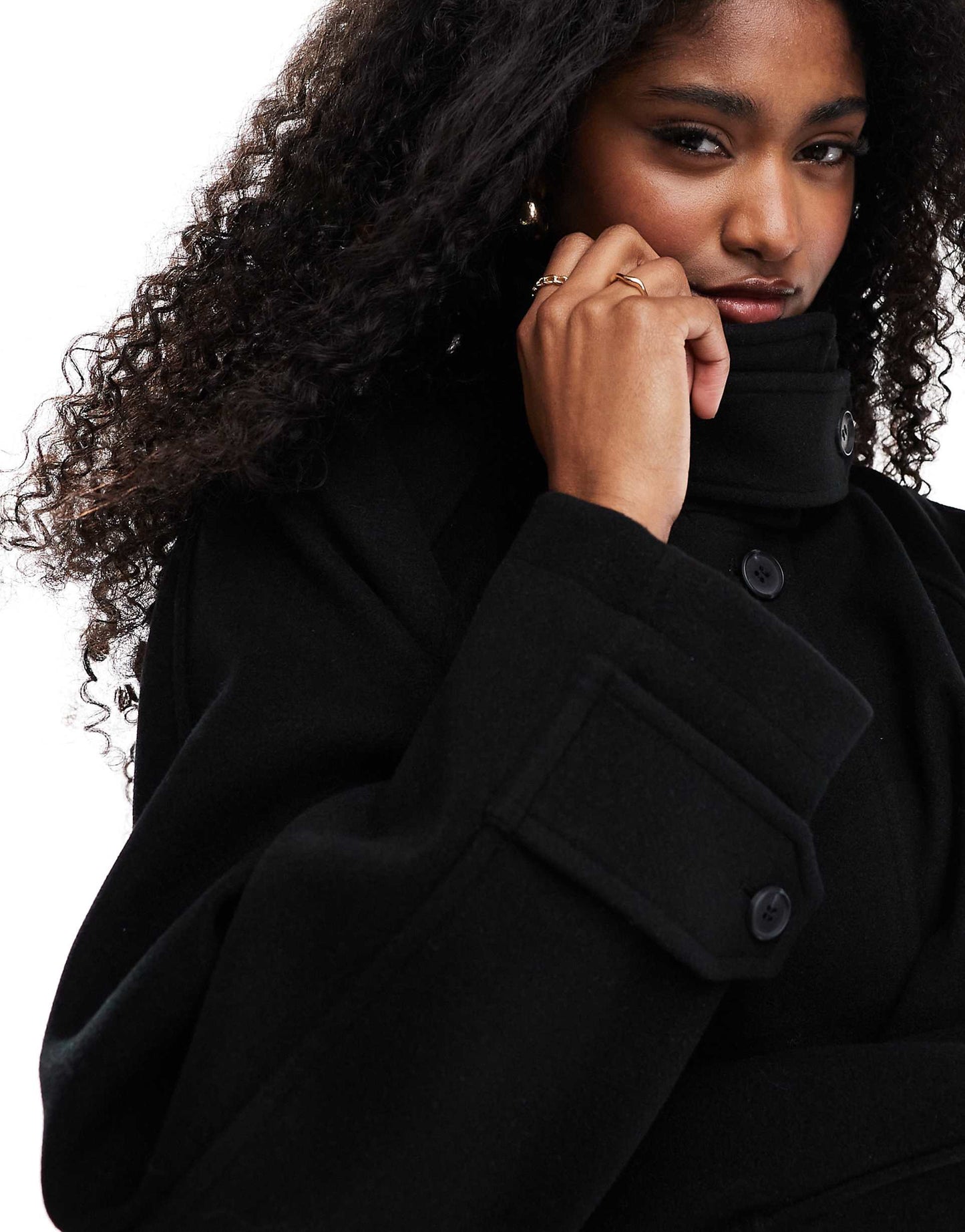 Cropped Cape Formal Coat