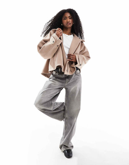Cropped Cape Formal Coat