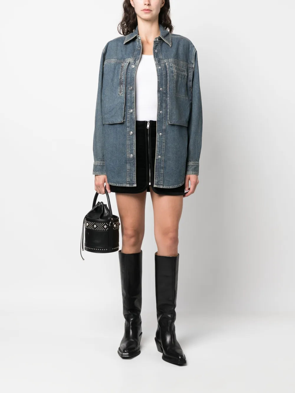 Stonewashed Denim Overshirt