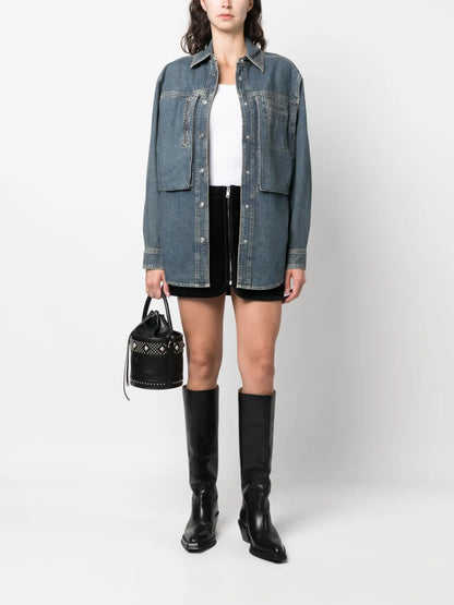Stonewashed Denim Overshirt