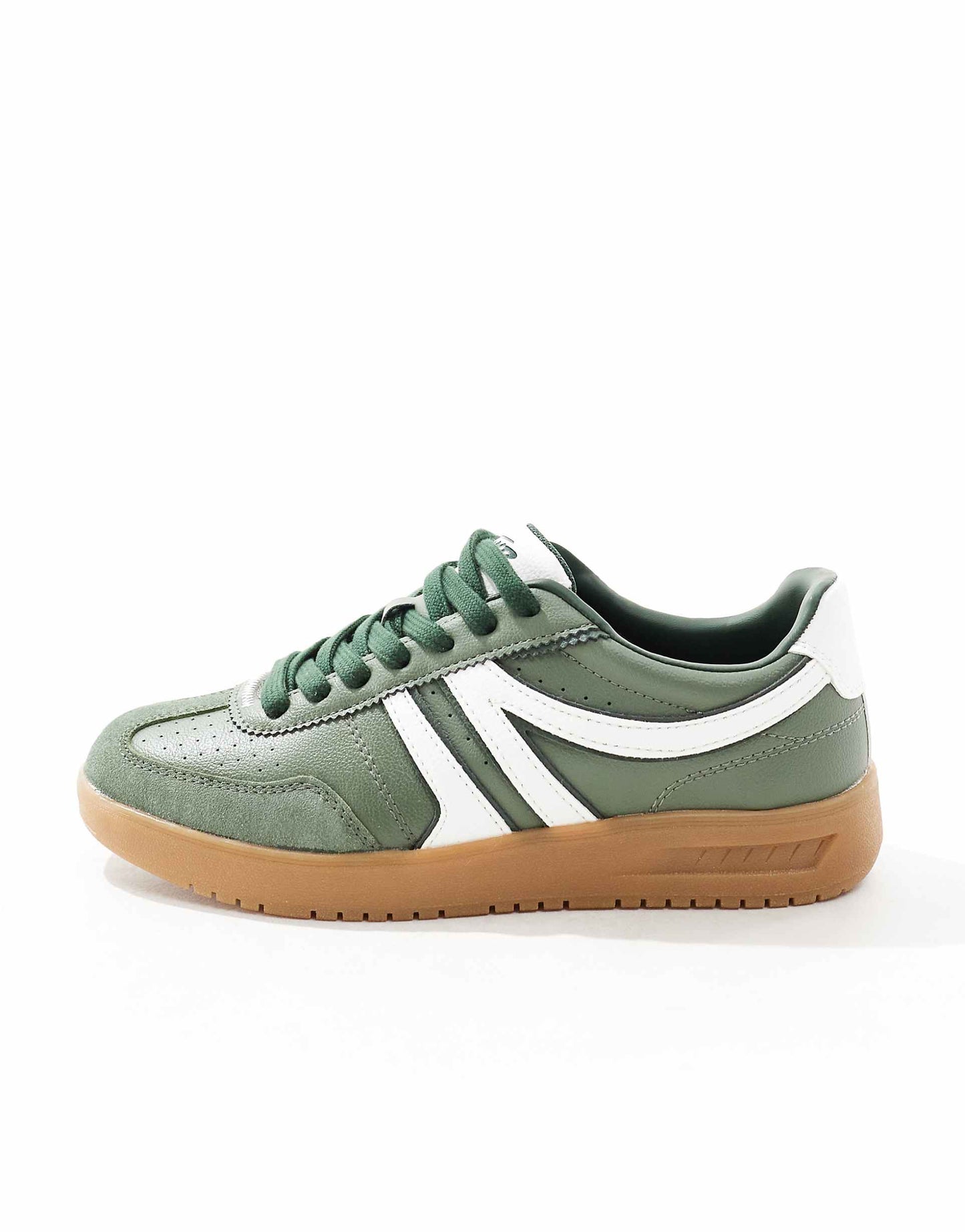 Retro Trainers With Gum Sole