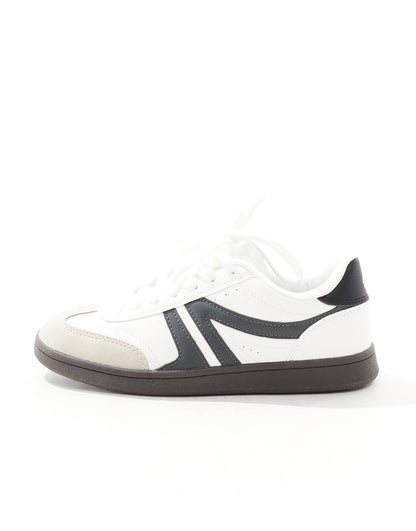 Retro Trainers With Gum Sole