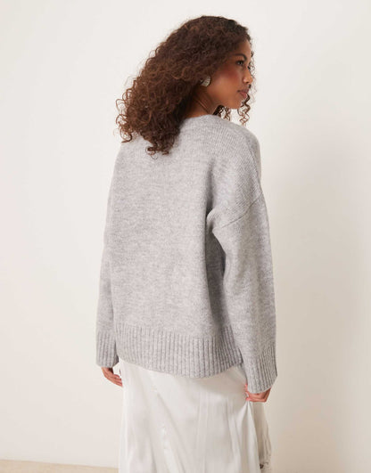 Knitted Longline Boyfriend Cardigan