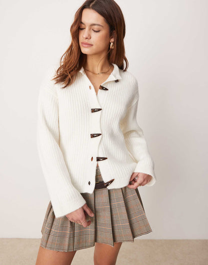 Knitted Cardigan With Toggle Buttons