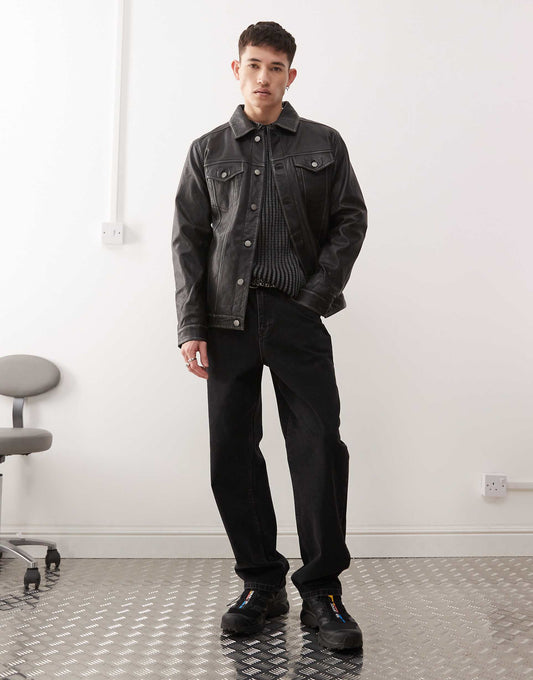 Relaxed Straight Leg Jeans