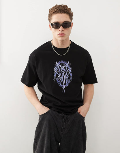 Great Boxy Fit T-Shirt With Graphic Print