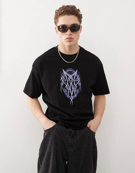 Great Boxy Fit T-Shirt With Graphic Print