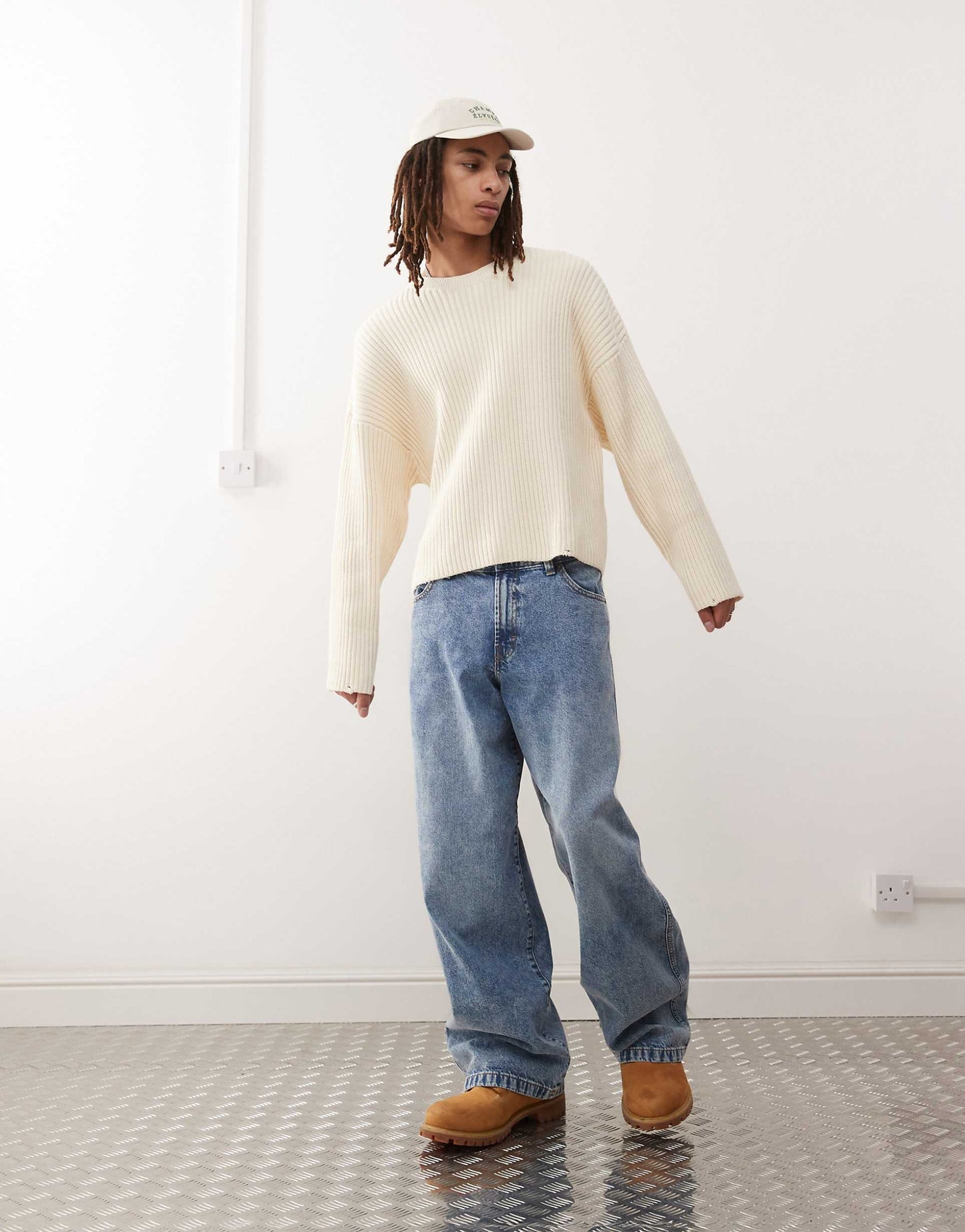 Arthur Chunky Rib Jumper With Distressed Hem Detail