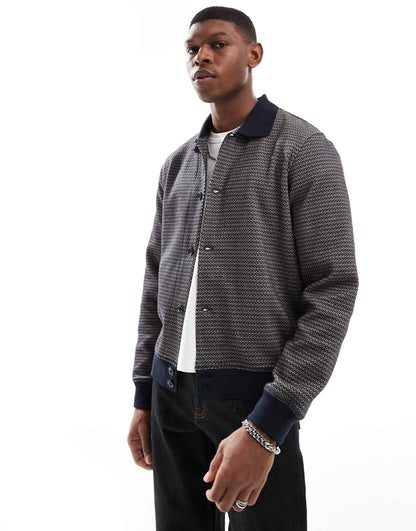 Knitted Collared Cardigan