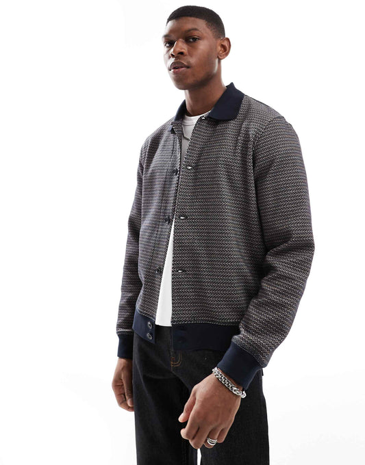 Knitted Collared Cardigan