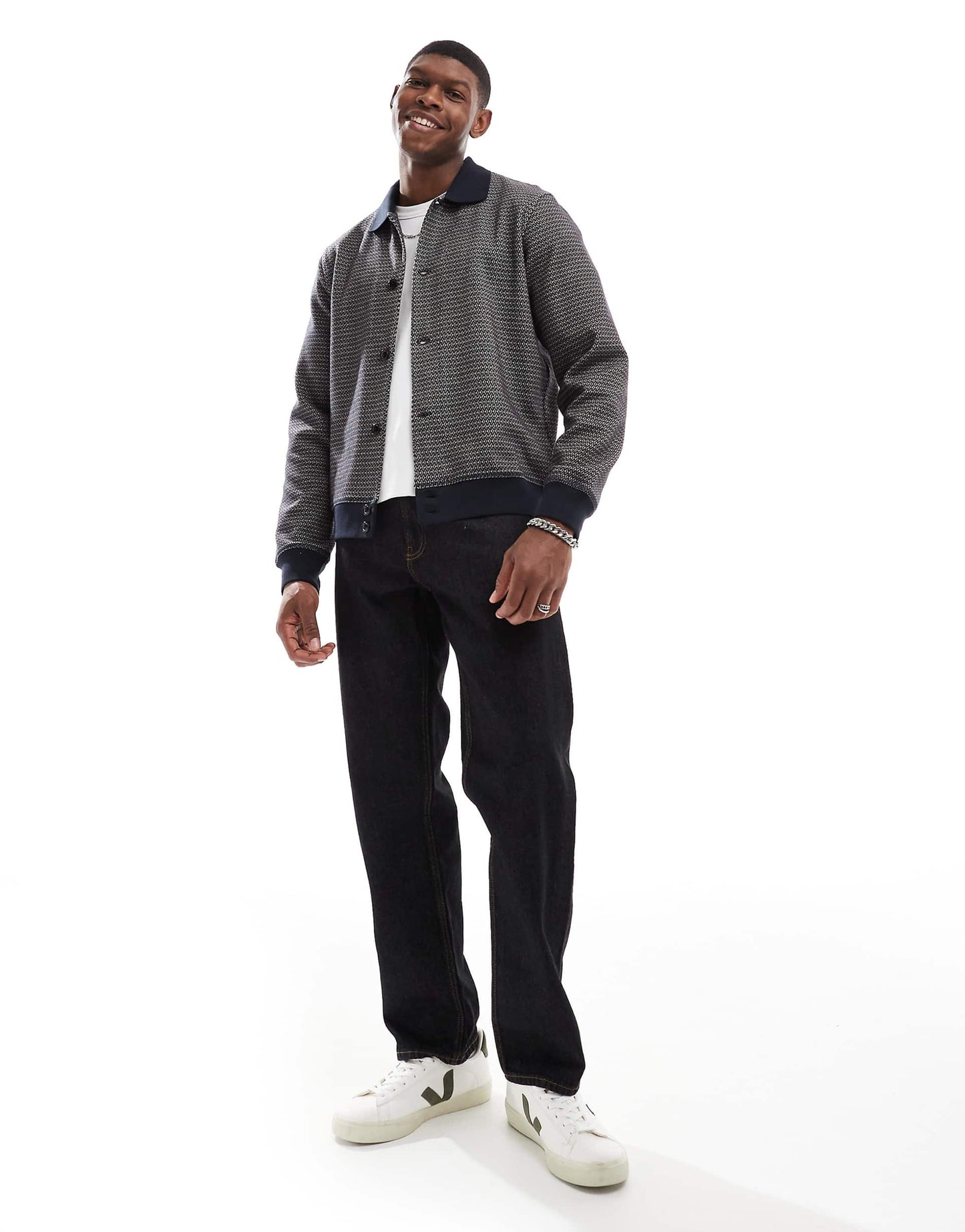 Knitted Collared Cardigan