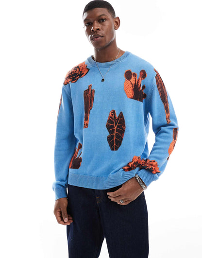 Knit Jumper With Desert Print