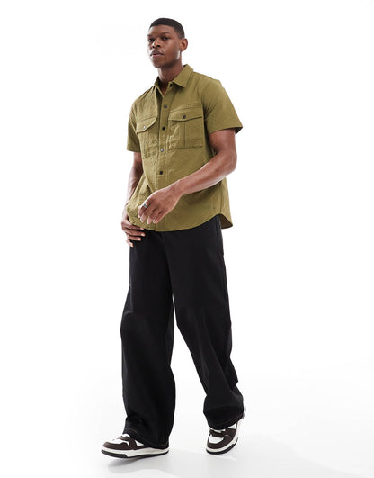 Short Sleeve Seersucker Shirt