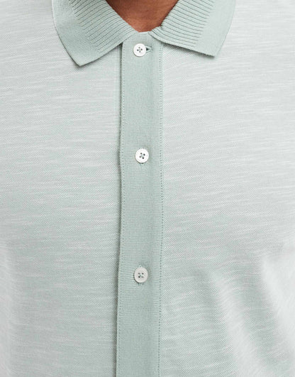 Short Sleeve Button Through Polo Shirt