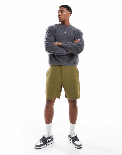 Short Sleeve Seersucker Shorts