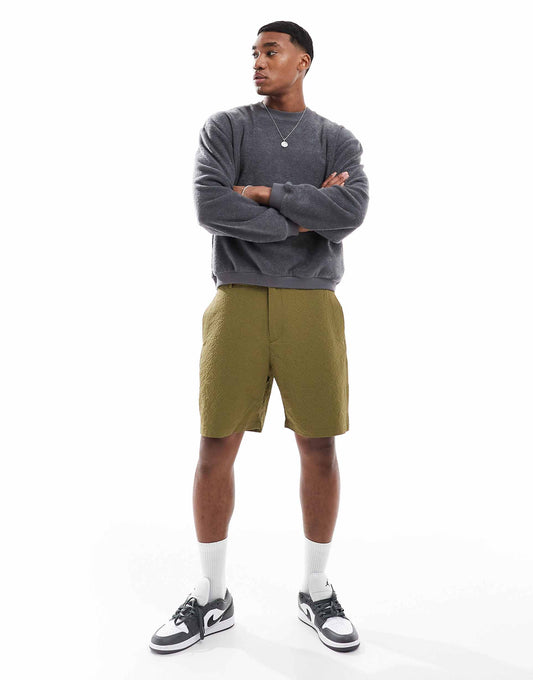 Short Sleeve Seersucker Shorts