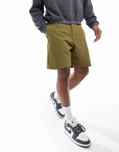 Short Sleeve Seersucker Shorts