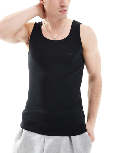3-Pack Ribbed Logo Vests