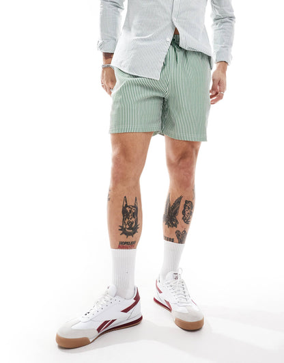 Colbert Seersucker Stripe Swim Shorts