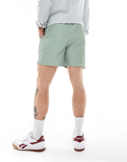 Colbert Seersucker Stripe Swim Shorts
