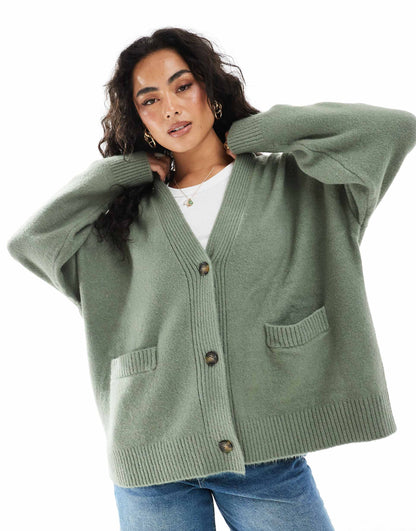 Knit Button Front Cardigan