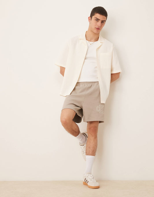 Jeans Applique Logo Jersey Shorts