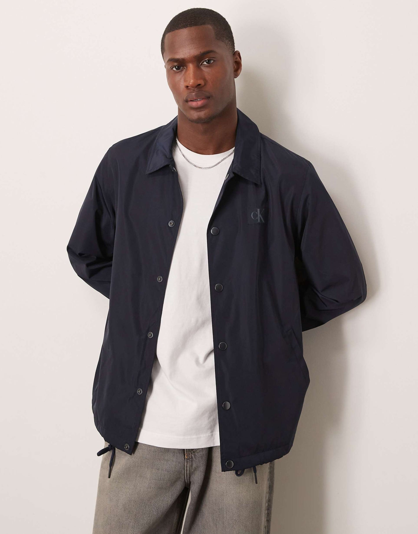 Jeans Nylon Coach Jacket