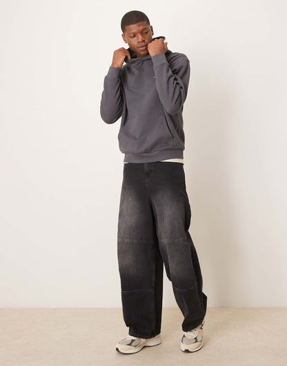 Oversized Hoodie With Chest And Back Print