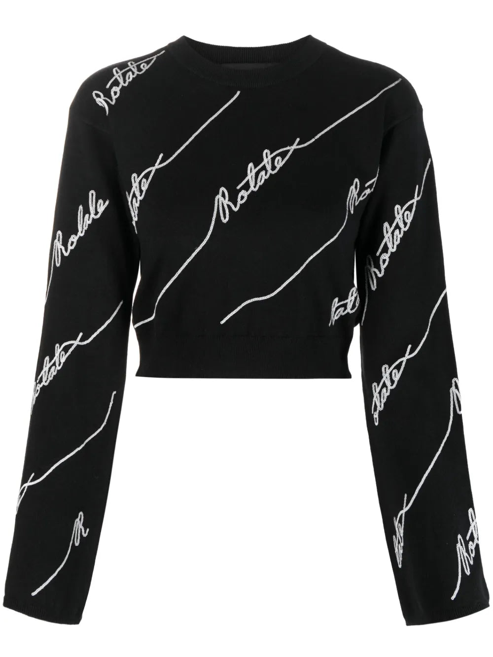 Logo-Embellished Cropped Jumper