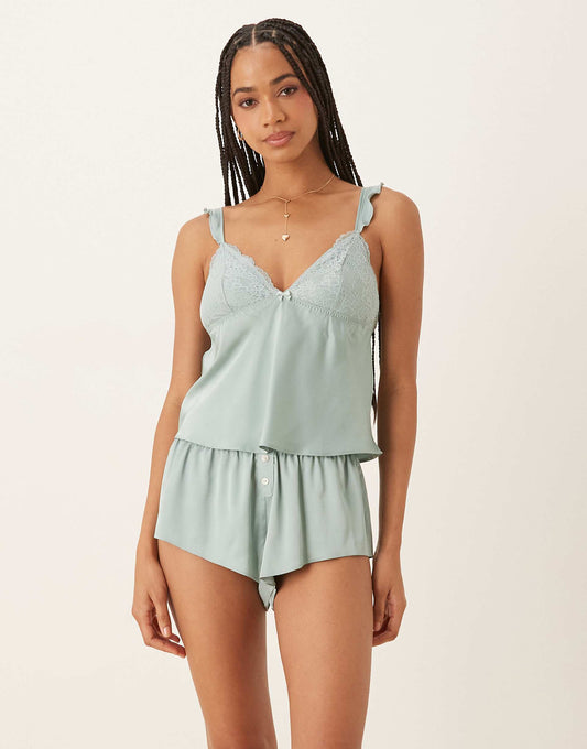 Lace Cup Cami And Short