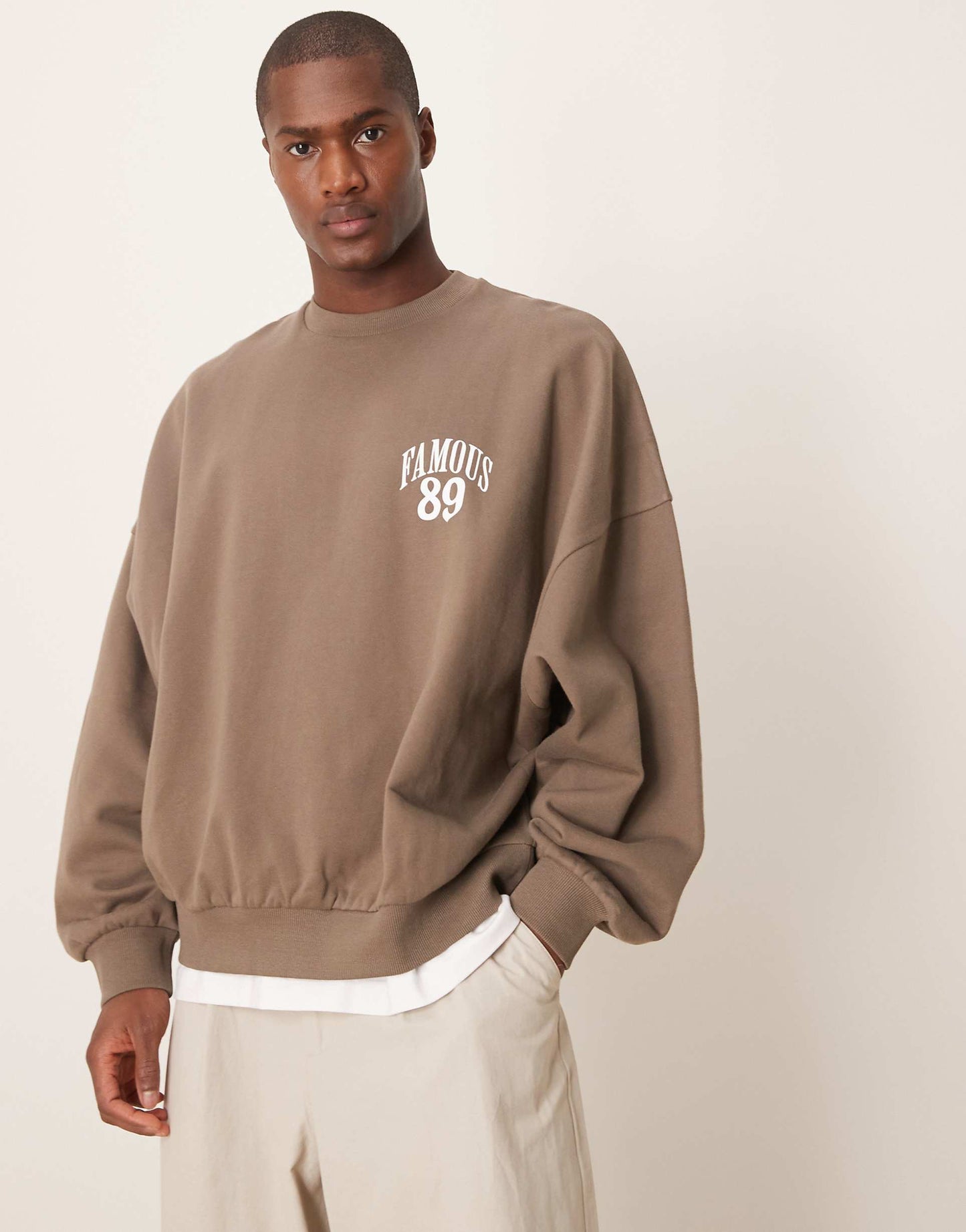 Extreme Oversized Sweatshirt With Front And Back Puff Print