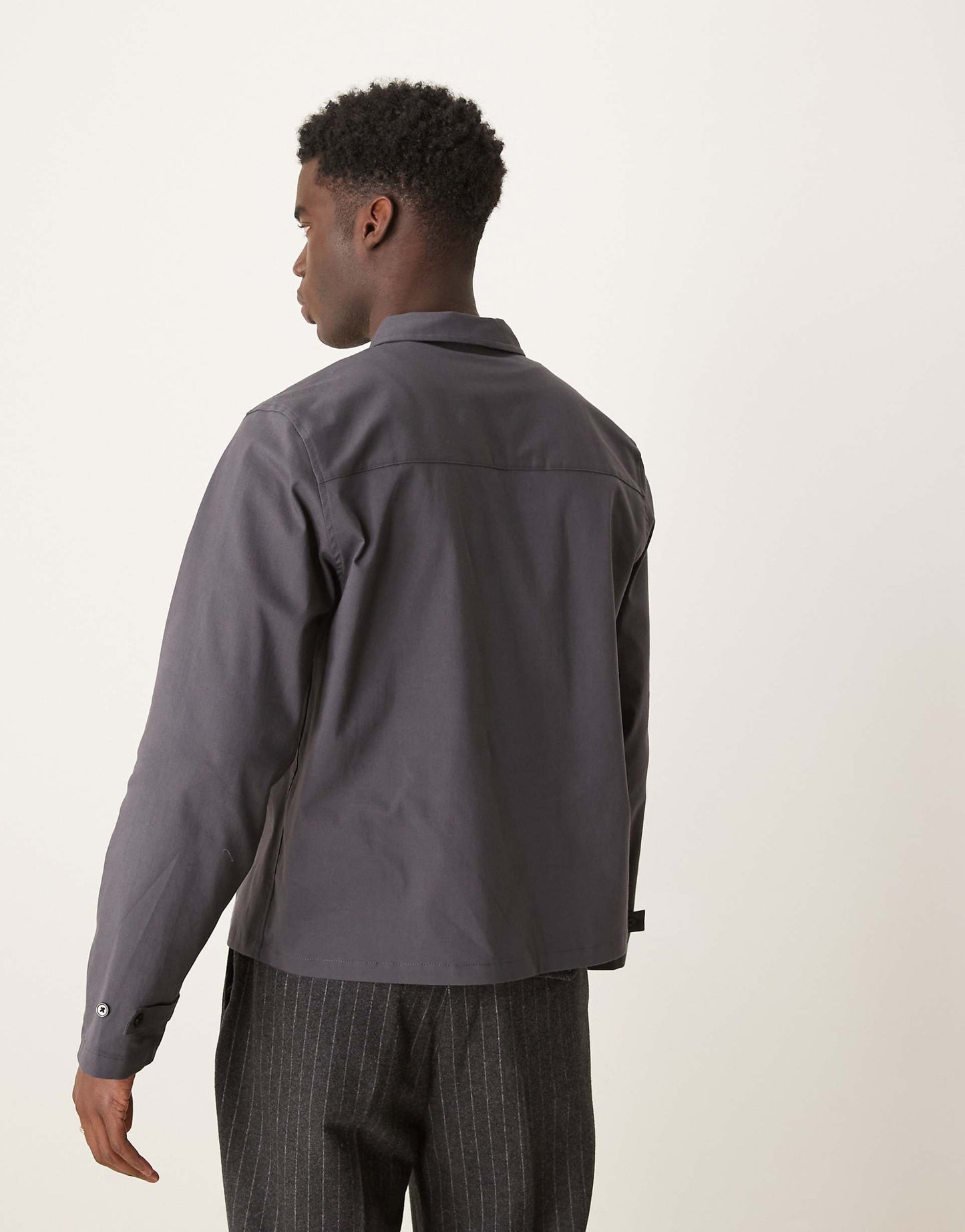 Relaxed Boxy Zip Through Shirt