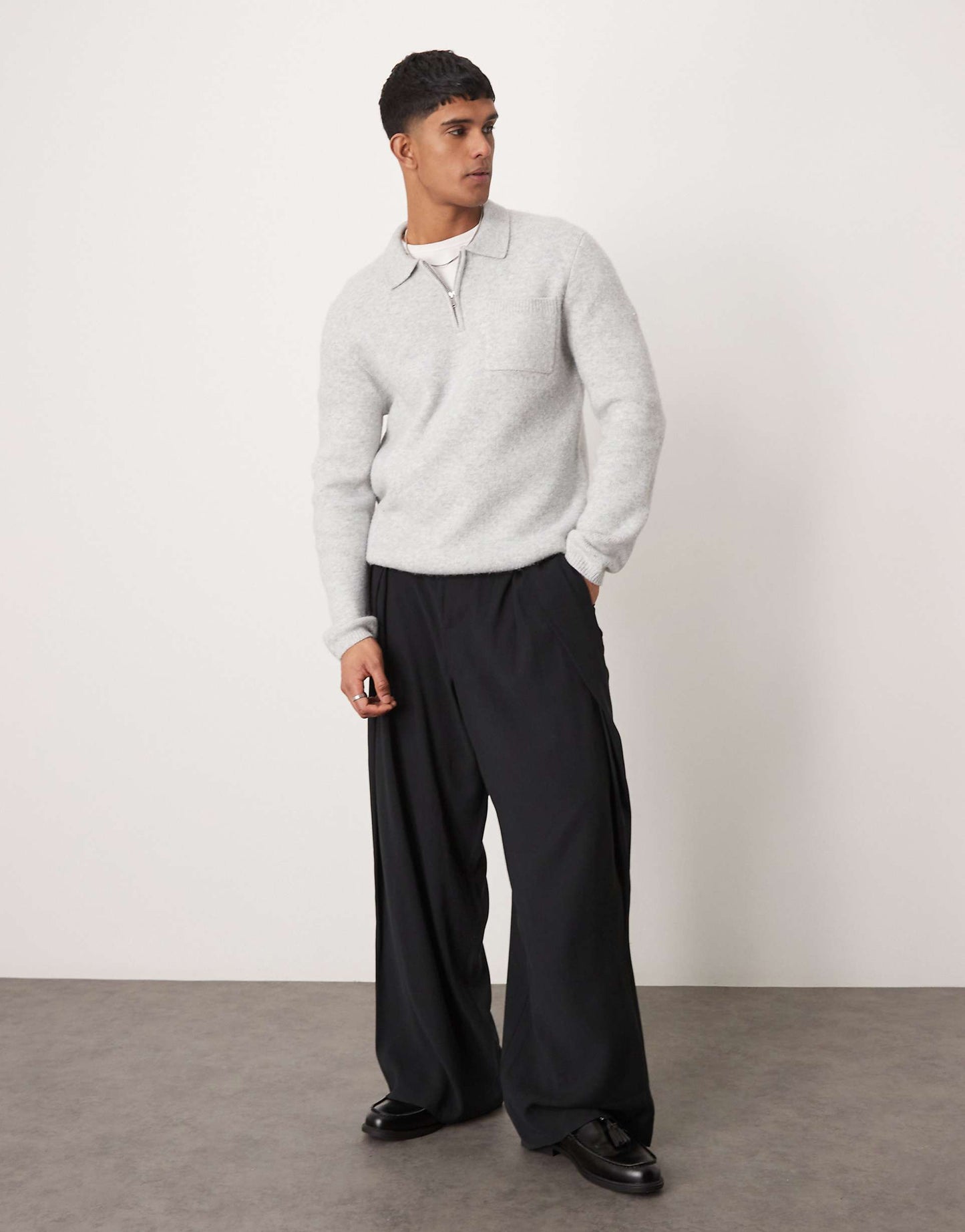 Oversized Smart Trousers With Wrap Pleats