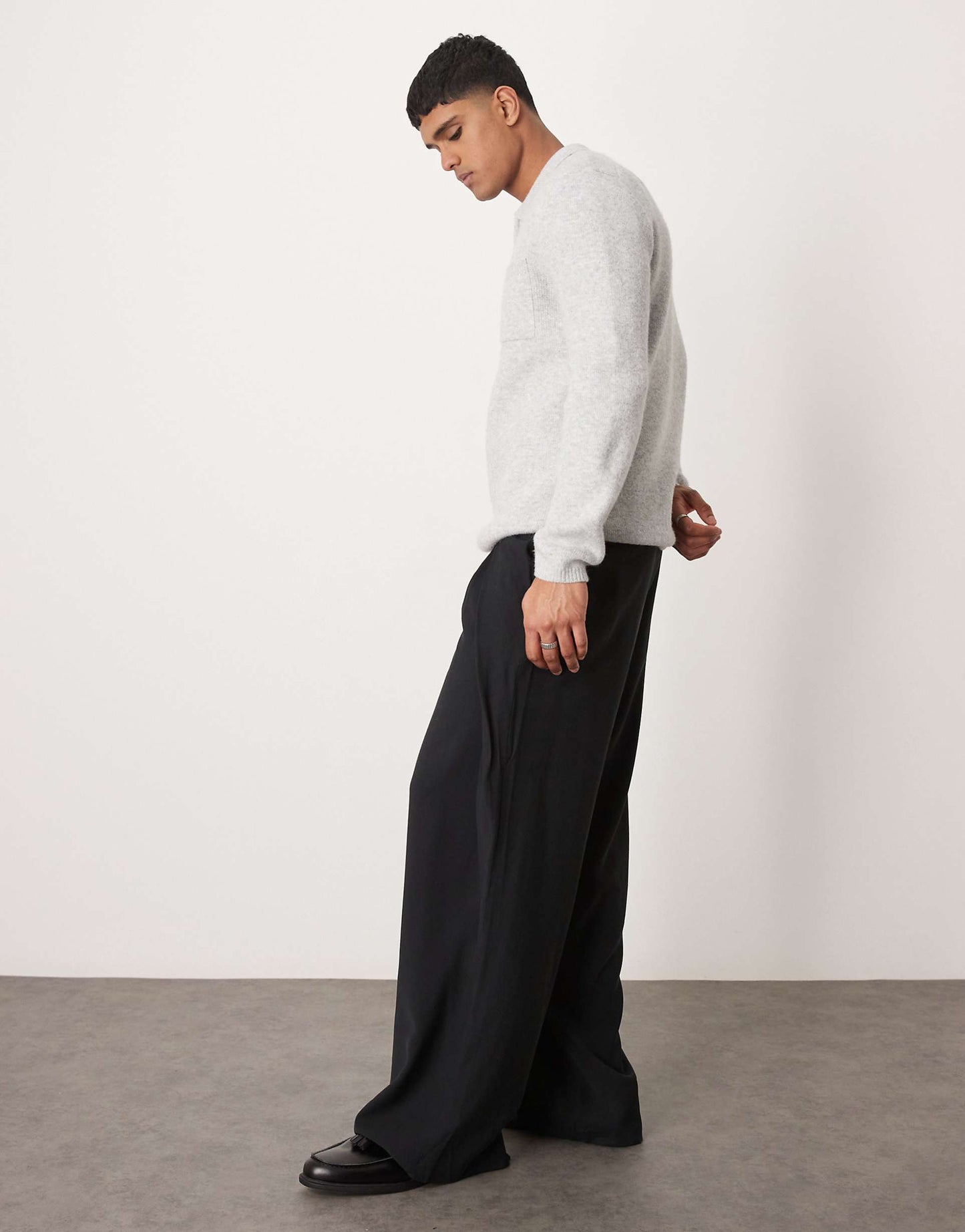 Oversized Smart Trousers With Wrap Pleats