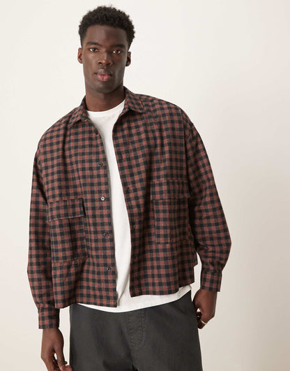 Volume Oversized Boxy Shirt With Pockets