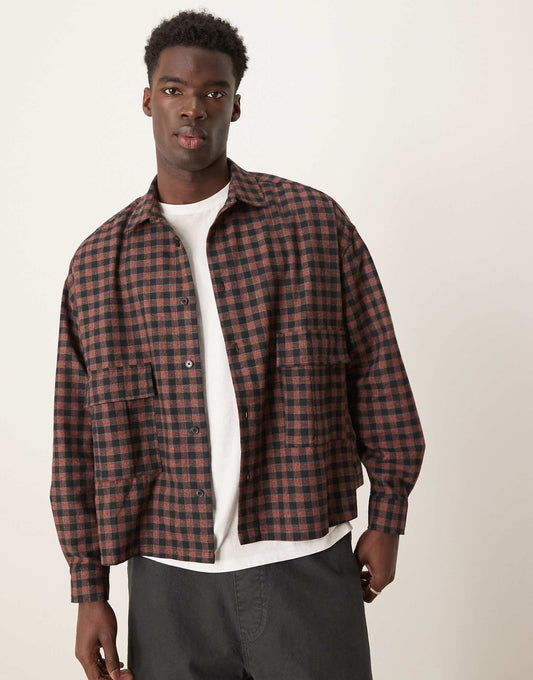 Volume Oversized Boxy Shirt With Pockets