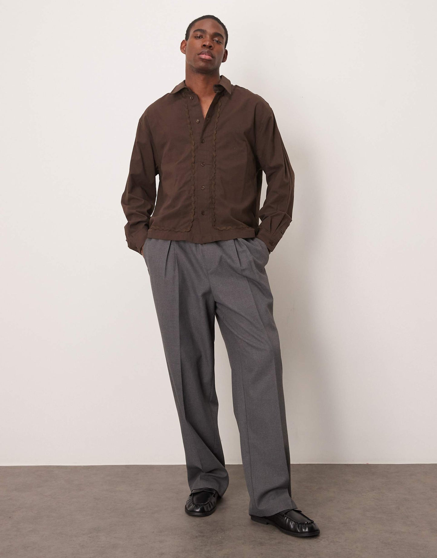 Oversized Boxy Shirt With Taping