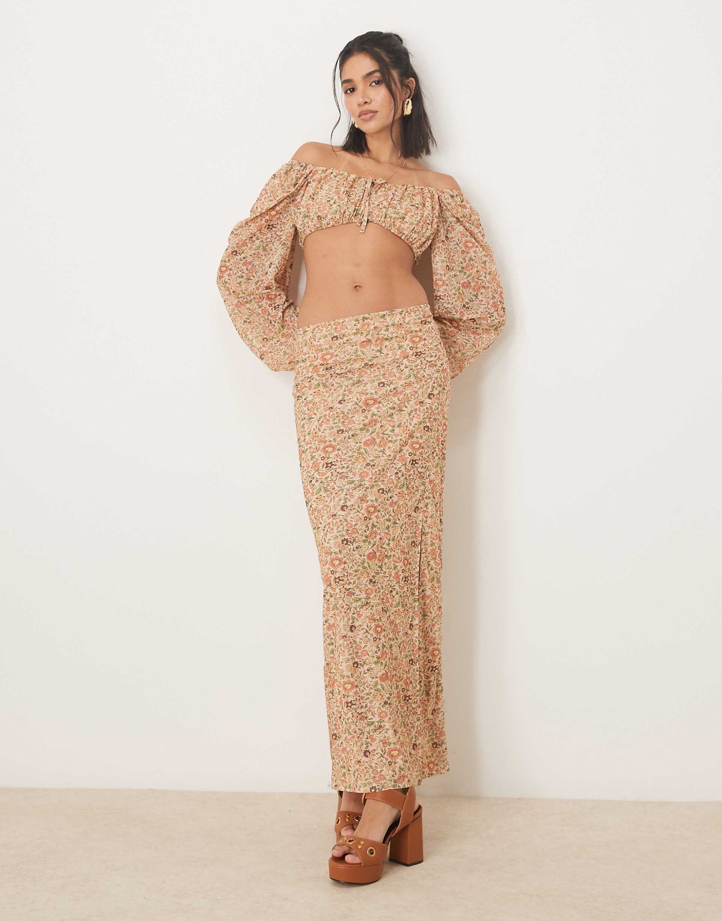 Co-Ord Side Split Midaxi Skirt