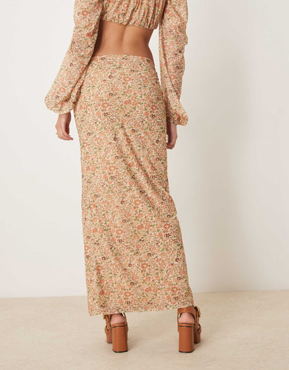 Co-Ord Side Split Midaxi Skirt