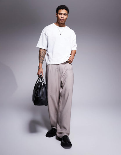 Wide Leg Smart Trousers