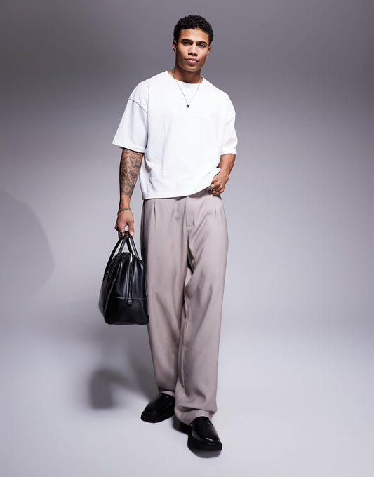 Wide Leg Smart Trousers