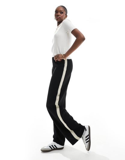 Tall Loose Pull On Trousers With Side Stripe