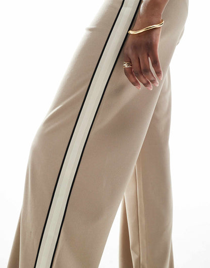 Tall Loose Pull On Trousers With Side Stripe