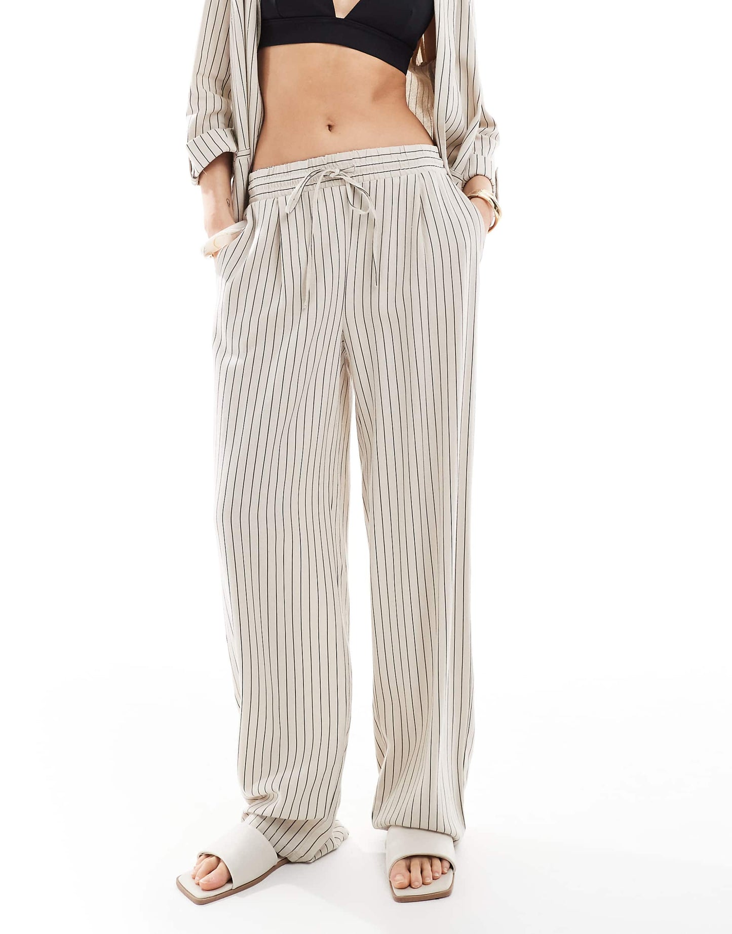 Mix And Match Linen Touch Wide Leg Trouser Co-Ord