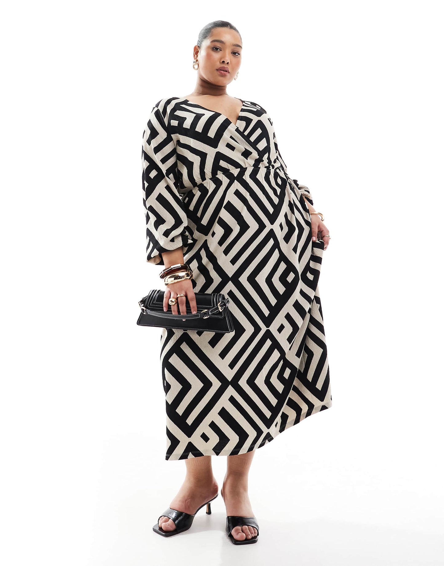 Curve Wrap Ankle Dress