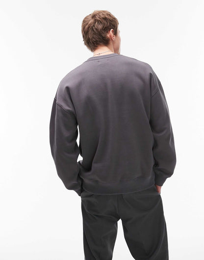 Oversized Fit Sweatshirt With 96 Embroidery